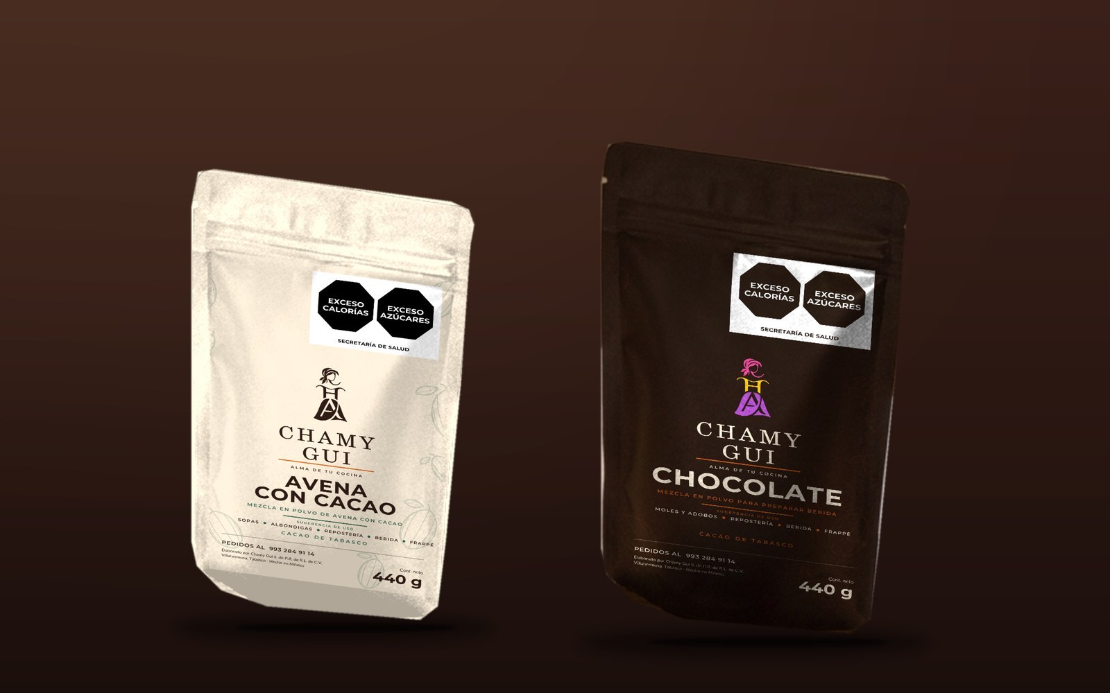 Presentaciones CHAMY GUI Chocolate y Avena con Cacao